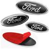 Auto Cofano Anteriore Cofano Griglia Baule Posteriore Emblema Logo Distintivo Adesivi Decal Per Ford Fiesta Focus Mondeo Ranger Shelby S-Max Tourneo