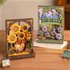 Robotime Giglio d'Acqua Scintillante Puzzle in Legno 3D Girasole Dorato con Luce a LED Kit Modello di Fiore Display da Tavolo Wall Art TH00