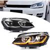 xunder Fari a LED completi per Volkswagen VW Golf 7 MK7 VII 2013-2017 TDI TSI Gruppo lampade anteriori lampeggianti sequenziali [Non adatto a GIT/R]