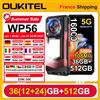 OUKITEL Smartphone OUKITEL WP56 36GB (12+24) 512GB Android 15 16000 mAh 45W Lampe de camping 6.8'' 120Hz 128dB 108 MP 5G Telefono cellulare