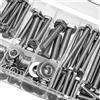 NONE Set di bulloni e dadi M6, M8, M10 in acciaio inossidabile da 176 pezzi con rondelle - Elementi di fissaggio industriali resistenti