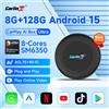CarlinKit Ultra Box Android 15 TV Box SM6350 8-Core 8G + 128GB Wireless Android Auto per YouTube IPTV 3-in-1 Smart CarPlay Ai Box