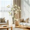 HiMISS 120 cm/150 cm/180 cm di altezza albero di magnolia artificiale pianta di magnolia finta alberi di fiori artificiali piante finte per l'arredamento dell'home office