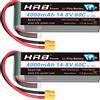 HRB POWER Batteria Lipo HRB 4S 4000mah 14.8V T XT60 60C per parti di automobili per aerei RC FPV Drone da corsa