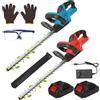 DWiusty Tagliasiepi elettrico a batteria da 22 pollici 2000 giri/min tosaerba giardino paesaggistico tagliasiepi trimmer con 2 batterie 21V