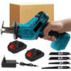DWiusty Sega alternativa elettrica a batteria Sega da taglio per metalli Batteria al litio Sega a sciabola Sega portatile Utensile elettrico con batteria da 2 pezzi