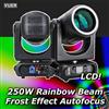 Yuer NUOVO LCD 250W LED Fascio di luce a testa mobile + Spot + 18 prismi rotanti + Messa a fuoco + Frost + Effetto arcobaleno Anello LED Dmx Illuminazione scenica Disco Dj