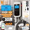 feyree Caricatore EV Feyree Tipo 2 32A 7kW 1P DLB con Schermo da 4,3 Pollici, Bilanciamento Dinamico del Carico, Stazione EVSE da Parete 11kW 22kW 3P con Registro di Ricarica
