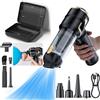 MicroData Aspirapolvere Storm, aspirapolvere per auto, 80000 RPM, aspirapolvere a pompa gonfiabile 2 in 1, per divano, scrivania, auto