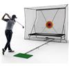 NONE Set di reti per gabbia per pratica da golf 12x9Ft con struttura in metallo e borsa per il trasporto Reti per pratica pieghevoli di facile installazione per allenamento indoor/outdoor