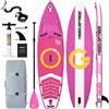 mseasfree Tavola da SUP gonfiabile rosa Watersport 11' con accessori