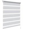 WOLTU Tenda a Rullo Doppia WOLTU Grigio Zebrato, Oscurante Senza Foratura, Traslucida per Porte, Finestre, Camera da Letto, Soggiorno, Casa