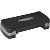 HOMCOM step aerobic fitness regolabile in altezza 2 livelli superficie antiscivolo PP 68x29x15 cm nero e grigio