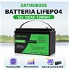 DATOUBOSS Batteria LiFePO4 a Ciclo Profondo Datouboss 12V 100Ah con BMS Integrato, Alta Prestazione per Solare, Inverter, HESS, 1280Wh