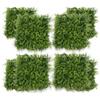 HiMISS Confezione da 12 Pannelli di Bosso Artificiale 50x50 cm, Resistenti al Sole, Siepe per Privacy, 33 Piedi Quadrati Finta Vegetazione per Giardini Interni ed Esterni