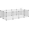 PawHut Recinto PawHut Cage Park per animali domestici L x L 73 x H 36 cm con bordi arrotondati in metallo nero