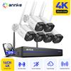 ANNKE Sistema di Telecamere di Sicurezza Wireless Annke 8MP 4K, NVR 16CH con 4/6 Telecamere WiFi, Kit di Sorveglianza Esterna con Audio Bidirezionale