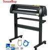SucceBuy Plotter da Taglio Vinile 28/34 Pollici con Supporto da Pavimento, Kit Iniziale per Taglio Insegne in Vinile, Software, Forza e Velocità Regolabili