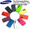 SAMSUNG Custodia Originale in Silicone Liquido per Samsung Galaxy S26 S25 Edge S23 S24 Ultra S22 S21 Plus FE A57 A37 A17 A56 A36 5G