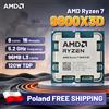 AMD Processore AMD Ryzen 7 9800 X3D 8-Core 16-Thread 4.7GHz 120W L3 = 96M DDR5 NUOVO Socket AM5 4NM R7 9800 X3D ma senza ventola
