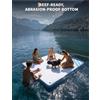 HiMISS Piattaforma Galleggiante Gonfiabile Ultra-Stabile - Superficie Antiscivolo, Include Scaletta e Ancore, PVC Resistente, Tappetino Galleggiante Portatile