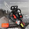 tungfull Motosega a Benzina Industriale da 4800W ad Alta Potenza, Sega a Catena Portatile per Disboscamento, Attrezzo Motorizzato per Giardinaggio
