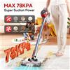 Honki Aspirapolvere Senza Fili Honki 78KPA 45 Minuti 6*2200mAh Leggero per Casa, Pavimenti in Legno, Tappeti e Peli di Animali