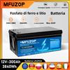 MFUZOP Batteria Ricaricabile LiFePO4 MFUZOP 3840Wh 12V300Ah ad Alta Capacità a Ciclo Profondo con BMS Intelligente per Camper e Campeggio