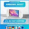 Anbernic Console di Gioco Portatile ANBERNIC RG557 con Processore Dimensity, Schermo AMOLED da 5,48'', Uscita DP, Sistema Operativo Android, Joystick Capacitivo e Ventola di Raffreddamento