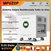 MFUZOP Inverter Solare Ibrido MFUZOP 11kW con Sistema Batteria LiFePO4 Integrato 48V 314Ah 16.07kWh, Abilitato WiFi, Senza IVA