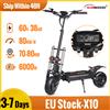 SUNNIGOO X10 Monopattino Elettrico Potente a Doppio Motore 6000W, 60V 38Ah, Velocità Massima 85km/h, Autonomia 100km, Pneumatici da 11'', Doppio Ammortizzatore, Freni Idraulici, Sistema Multi-Frenata,