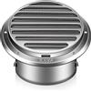 Aygrochy Griglia di ventilazione Aygrochy 150mm in acciaio inox 304, piastra spessa, valvola rotonda, griglia di scarico, copertura di ventilazione con viti