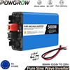 POWGROW 4KW 5KW 8KW 12KW Power Bank 12V 24V Inverter a Onda Pura Portatile Convertitore di Potenza Solare per Auto Trasformatore