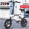 Nuova bici elettrica conforme agli standard UE da 250W 36V 6.4Ah con pneumatici da 14 pollici, velocità massima di 25 km/h, bici elettrica pieghevole per adulti e bambini