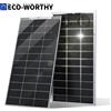 ECO－WORTHY Pannello Solare Bifacciale ECO-WORTHY 195 W 18 V, Modulo Solare Monocristallino per Batteria 12 V, Pannello Fotovoltaico 12 V Ideale per Camper, Sistema da Balcone, Casette da Giardino, Barche