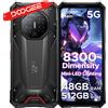 DOOGEE S300 Pro 5G Telefono Rugged 6.78" 120Hz Dimensity 8300 Fotocamera 200MP Batteria 11000mAh 48GB(16+32GB) 512GB Android 16 NFC Supporta Google Play
