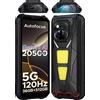 DOOGEE V Max Play 5G Smartphone Proiettore Robusto con Display da 6,78 Pollici, Batteria da 20500mAh, Doppia Luce da Campeggio, Dimensity 7300, NFC