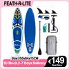 Feath-R-Lite Tavola da Stand Up Paddle gonfiabile Feath-R-Lite 350x84x15cm Cruise SUP Board Ultra stabile e antiscivolo per sport acquatici con set di accessori