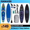 funwater 2026 NUOVO FunWater Tavola da Stand Up Paddle Gonfiabile 350x84x15cm Cruise SUP Ultra Stabile Design Largo con Ponte Antiscivolo e Kit Completo di Accessori