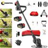 CONENTOOL Tagliaerba Elettrico Senza Fili 21V Brushless con Batterie da 10 Pollici, 2 Batterie Incluse, Ruote di Supporto e Manico Pieghevole