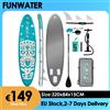 funwater Tavola da Stand Up Paddle Gonfiabile Funwater Cruise 320x84x15CM, Super Tavola da Surf Antiscivolo per Sport Acquatici SUP con Accessori