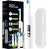 NONE Spazzolino Elettrico Rotante con 4 Modalità di Pulizia e Timer Intelligente, Ricaricabile, Compatibile con Testine Oral B
