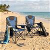 NONE Sedia da campeggio pieghevole extra larga 64 cm, schienale imbottito alto, capacità di carico 200 kg, con portabicchieri per giardino, spiaggia, picnic
