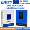 EASUN POWER Inverter Solare Ibrido EASUN POWER 6.2KW 4KW 2KW 48V 24V 12V 220VAC con Regolatore Solare MPPT 120A Integrato, Inverter Off-Grid a Onda Pura con WIFI, Disponibile in Magazzino UE
