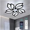 Tealight Plafoniere LED Dimmerabili, Lampada da Soffitto Creativa a 5 Petali LED da 45W 4500LM con Telecomando 3000K-6500K per Soggiorno