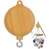 LearnLyrics Carillon rotante per bambini, con motore mobile per culla, 35 brani, in legno, con pulsante di pausa, carillon girevole per culle e passeggini