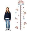 KQDRAVINE Adesivo da parete 3D con altimetro arcobaleno per cameretta dei bambini, 180 cm