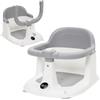 Forroby Seggiolino Doccia Bimbo 6 mesi+, Seggiolino Antiscivolo per Vasca da Bagno con 4 Ventose, Antiscivolo,Sedia per Bambini con Giocattoli,Sedia per Doccia Portatile per 6 a 24 Mesi(Grigio)