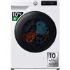 SAMSUNG WD10HG6U94BEU3 LAVASCIUGA, Caricamento frontale, capacità lavaggio 10 kg, asciugatura 6 20 programmi, Profondità 49,5 cm, Giri 1400 rpm, Bianco, Classe D