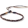 LuZ ITALY Bracciale uomo in cuoio grezzo a tre colori intrecciato a mano - Regolabile